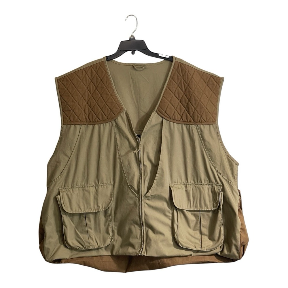 Gamehide Hunting Vest Mens 4X Tan Quilted Shooting Utility Outdoor Field